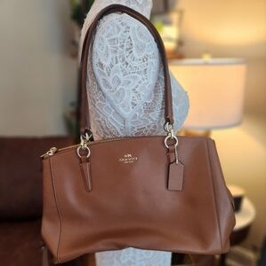 Coach Stanton Leather Satchel Purse